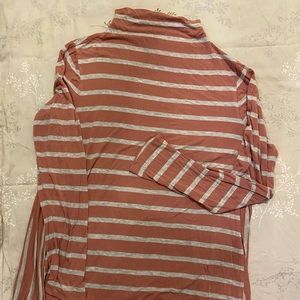 Loft mock-neck striped shirt